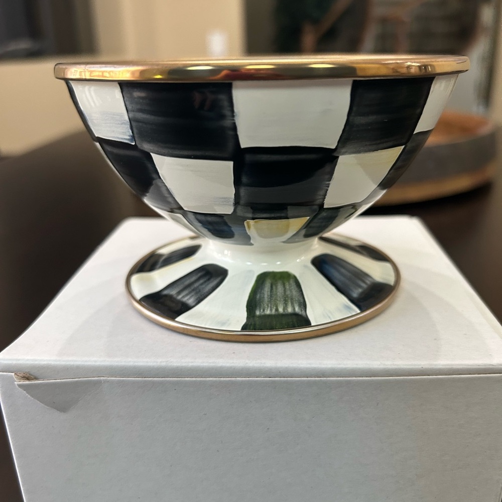 Mackenzie-Child’s Black Check Ice Cream Dish